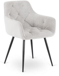  Szövet Étkezőszék Szürkés Bézs Színben. MODESTO (ME-ME-MODESTO-BZ-CZ-T-K)