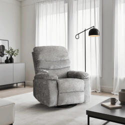  Elektromosan Vezérelhető Masszázsfunkciós Relaxfotel Fotel Szürke Színben. BRUCE (ME-ME-BRUCE-P-V-FW)