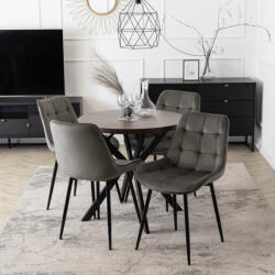  Bővíthető Étkezőasztal Dió/Fekete Színben. DORIAN 80-160 cm (ME-ME-DORIAN-O-CZ-S)