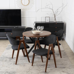  Elegáns Étkezőszék Fekete/Dió Színben. RUIZ (ME-ME-RUIZ-CZ-O-T-K)
