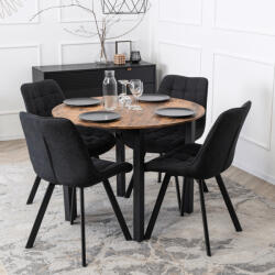  Stół TEO 100 cm Dąb Rustykalny/Czarny (ME-ME-TEO-DRU-CZ-S)