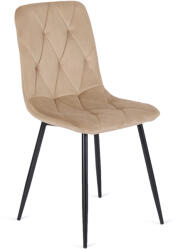  Bézs bársony szék ROBIN (ME-ME-ROBIN-BZ-V-K)
