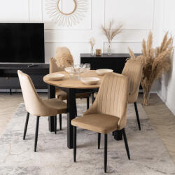 Bézs Bársony Étkezőszék. BARI (ME-ME-BARI-BZ-V-K)