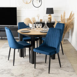 Sötétkék Bársony Étkezőszék. BARI (ME-ME-BARI-GR-V-K)