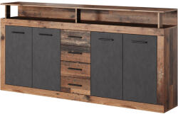  XXL/LUNA Komód Öregtölgy/Beton Színben (wipPULUKO44ODMA0C3030)