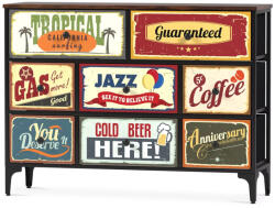 Artium 8 fiókos komód, 103x30x77 Belföldi Raktárról (r-AUK-W2104_BK)