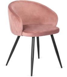  Elegáns Étkezőszék Rózsaszín Bársony Kárpittal. ADELE (ME-ME-ADELE-R-V-K)