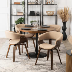 Elegáns Étkezőszék Bézs/Dió Színben. GARY 2 (ME-ME-GARY2-BZ-O-T-DG-K)