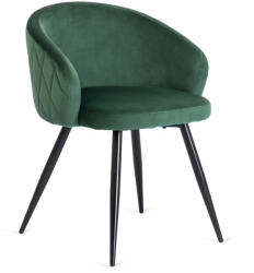 Elegáns Étkezőszék Zöld Bársony Kárpittal. ADELE (ME-ME-ADELE-Z-V-K)