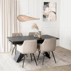  Bézs Bársony Étkezőszék. MODESTO (ME-ME-MODESTO-BZ-CZ-V-K)