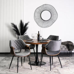 Étkezőgarnitúra 4 db. Dakota székkel. Asztal: LINO 100 cm (ME-LINO-O-S-DAKOTA-P-O-V-Z4-K)