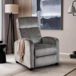  TV és Relaxfotel Szürke Bársony Kárpittal. DANNY (ME-ME-DANNY-P-V-FW)