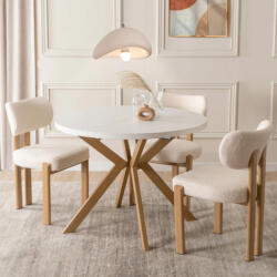 Bővíthető Étkezőasztal Fehér/Tölgy Színben. LUKAS 100-250 cm (ME-ME-LUKAS-B-DREW-S)