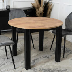  HARRY asztal 102-142 cm, Craft tölgy/fekete (ME-W-HARRY-DC-CZ-S)