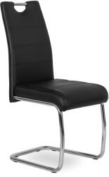  Szánkótalpas Étkezőszék Fekete Eco-bőr Kárpittal. EDER (ME-ME-EDER-CZ-CH-E-K)