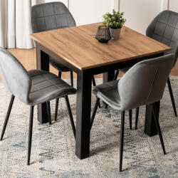  Bővíthető Étkezőasztal TölgyŰ/Fekete Színben. BEN 80-200 cm (ME-W-BEN-DC-CZ-S)