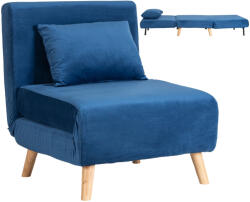  Ágyazható Fotel Sötétkék Színben. MARRY 75 cm (ME-ME-MARRY-GR-DNAT-T-FW)