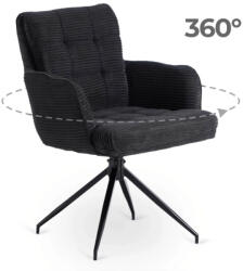  Forgó Étkező/Tárgyaló Fotel Fekete Színben (ME-ME-AKITA-CZ-SZTR-K)