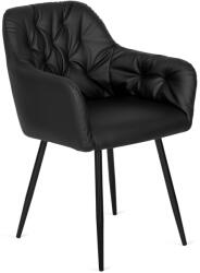  Fekete Eco-bőr Étkezőszék. NICO (ME-ME-NICO-CZ-E-K)