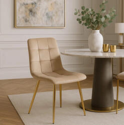 Krémszínű Bársony Étkezőszék YORK (ME-ME-YORK-KR-ZL-V-K)