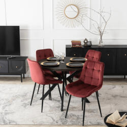  Bordó Bársony Étkezőszék. CHRIS (ME-ME-CHRIS-BOR-CZ-V-K)