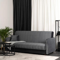  Zestaw 2x Sofa Rozkładana PORTO Szara (ME-PPHUE-PIEER-PAROS6-Z2-WER)