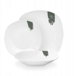 Berlinger Haus Étkező tányér készlet 18 db Matte Green Collection fehér-zöld (BH-10205)