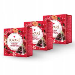 Lovare Lovaré Cherry Confiture 30g (15 piramis, fekete és zöld tea) (JSC Monomakh)