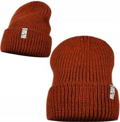 Majka Téli Sapka Őszi Női Téli Ősz 10% Gyapjú Vastag Szövés Piros (LV8 CEGŁA)