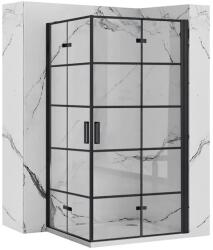 Rea Cabina de dus dreptunghiulara cu usi pliabile Rea Molier 80x100 negru (KPL-K2011)