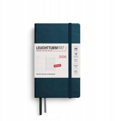 Leuchtturm1917 heti naptár A6, keményfedeles, Deep Sea, 2026 (372669)