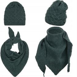 Majka Női Szett Zöld Sapka Beanie Téli Sál Őszi Meleg (K11 + CU1)