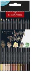 Faber-Castell Színes ceruza FABER-CASTELL Black Edition háromszögletű fekete testű testszín 12 darabos (FC116414) - fotoland