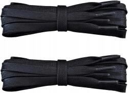  Fekete Lapos Cipőfűző 0, 8 cm Széles 8 mm Viaszolt Cipőfűző 120 CM (POLSKIE WOSKOWANE SZEROKIE PŁASKIE SZNURÓWKI)