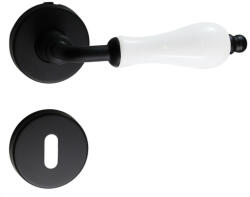 Nestori Italy Samoha-Diána Körrozettás Fehér Porcelán Betétes Fekete BB (50-601165-51)