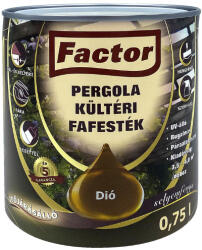 Festék Bázis Factor Pergola dió 0, 75 l kültéri fafesték 259 (259)