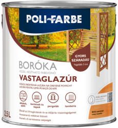POLI-FARBE Boróka cseresznye 2, 5 l vizes bázisú lazúrfesték 4495 (4495)