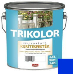 Trilak Trikolor kerítésfesték királykék 2, 5l selyemfényű