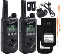  Rövidhullámú Sütő 2x Walkie Talkie Baofeng T17 Rádiókészülék Zseblámpa Nagy Hatótávolság (5907451353073)