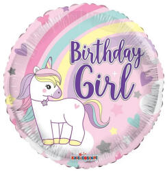 Conver ECO fólia lufi, 18"/45cm, gömb alakú, Birthday Girl