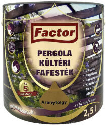Festék Bázis Factor Pergola aranytölgy 2, 5 l kültéri fafesték 256 (256)