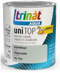Trilak Trinát Aqua uniTop Selyemfényű, gyorsan száradó alapozó és fedőfesték világosszürke RAL 7035 0, 75l 471538 (471538)