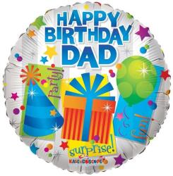 Conver Happy Birthday DAD, fólia lufi, 45 cm