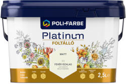 POLI-FARBE Platinum Foltálló fehér iszalag színű 2, 5l beltéri latex falfesték 2050102001 (2050102001)