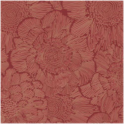 GRANDECO Virágmintás piros színárnyalatú vlies tapéta Tempo A56402 A56402 (A56402)