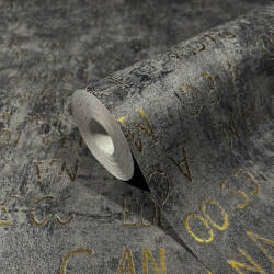 NOVAMUR Betűmintás fekete színű vlies tapéta Jackie 6824-50 6824-50 (6824-50)