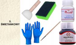  5 Db. Krémes Bőrfesték sima bőrre Wilbra Lakklemosó G10-01 készlet (Zestaw Farba RENOSKÓR do skóry ZMYWACZ Gąbka)