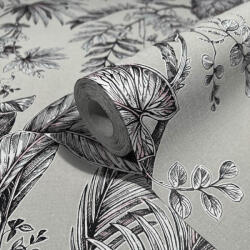 NOVAMUR Levélmintás szürke színű vlies tapéta Jackie 6818-20 6818-20 (6818-20)