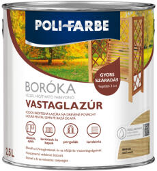 POLI-FARBE Boróka dió 2, 5 l vizes bázisú lazúrfesték 4494 (4494)