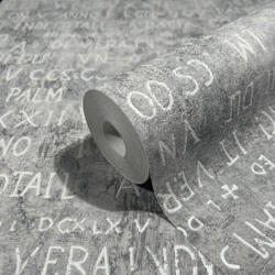 NOVAMUR Betűmintás szürke színű vlies tapéta Jackie 6824-40 6824-40 (6824-40)